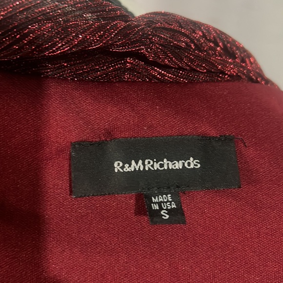 R&M Richards discocore red glitter twin set with shoulder pads Sz women’s small - Picture 7 of 7